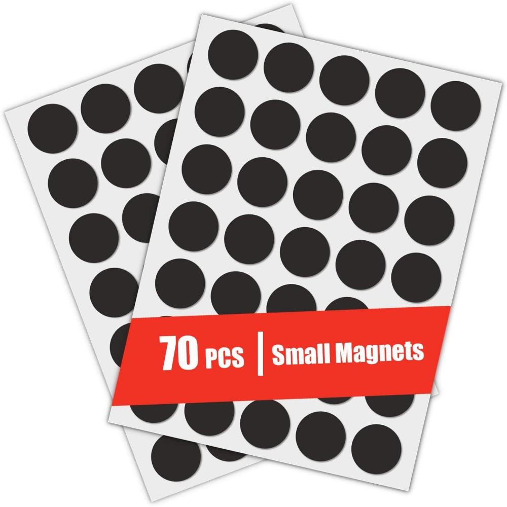 image:imageHOUSE AGAIN Round Magnets with Adhesive Backing Adhesive Magnets for Crafts Small Sticky Magnetic Dots for DIY Projects Hanging amp Organizing Light Objects 100 Pcs 20x2mmRound 70pcs