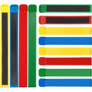 HOUSE AGAIN 20 PCS Bag Clip with Magnetic, Plastic Chip Clips for Food Storage, Upgrade Wide Open Colorful Food Clips for Bread, Snacks, Fridge Organizer Kitchen and Home, Easy to Store (16 x S,4 x L)(12pcs(4.72inx4  7.09inx8))