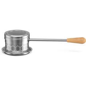 HOUSE AGAIN Tea Infuser for Loose Tea, 2-in-1 Tea Scoop Infuser Extra Fine Mesh Tea Strainers for Loose Tea, 304 Stainless Steel Loose Leaf Steeper, Ball Filter with Handle for Spices, L(Large)