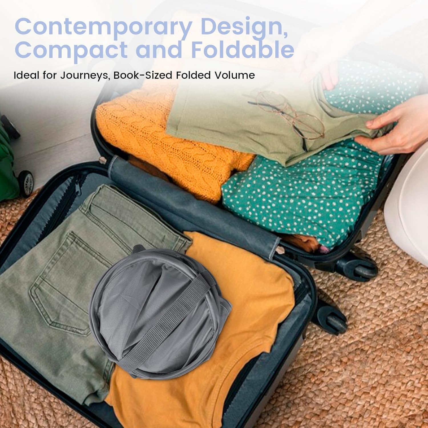 image:imageLaundry Bag House Again 2Pack 76L Heavy Duty Laundry HamperLaundry Backpack 210D Oxford Cloth with Mesh Pocket amp Sturdy Adjustable Shoulder Straps Easy to Open and Fold for College GreyGrey