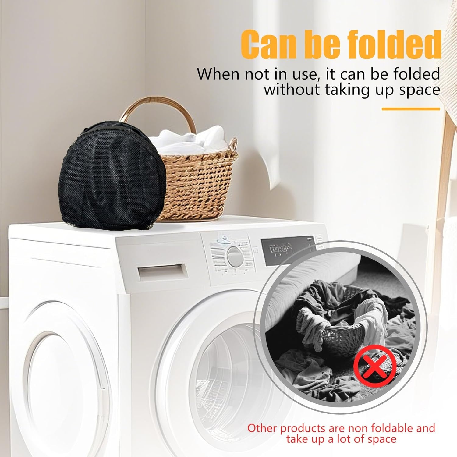 image:imageLaundry Bag House Again 2Pack 76L Heavy Duty Laundry HamperLaundry Backpack 210D Oxford Cloth with Mesh Pocket amp Sturdy Adjustable Shoulder Straps Easy to Open and Fold for College GreyBlackBackpack