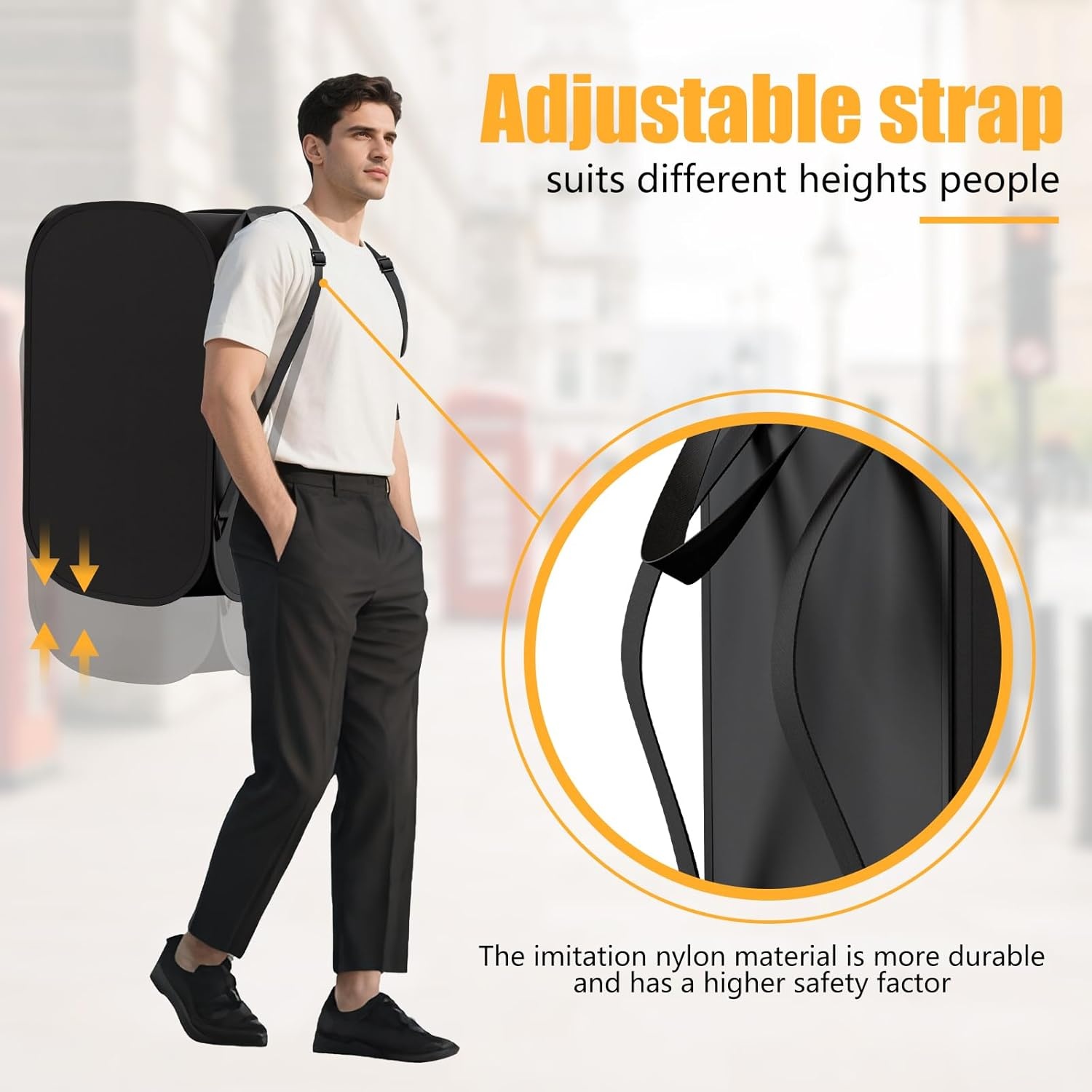 image:imageLaundry Bag House Again 2Pack 76L Heavy Duty Laundry HamperLaundry Backpack 210D Oxford Cloth with Mesh Pocket amp Sturdy Adjustable Shoulder Straps Easy to Open and Fold for College GreyBlackBackpack