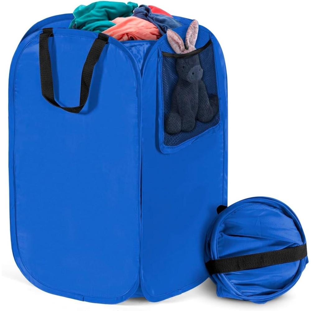 image:imageLaundry Bag House Again 2Pack 76L Heavy Duty Laundry HamperLaundry Backpack 210D Oxford Cloth with Mesh Pocket amp Sturdy Adjustable Shoulder Straps Easy to Open and Fold for College GreyBlue